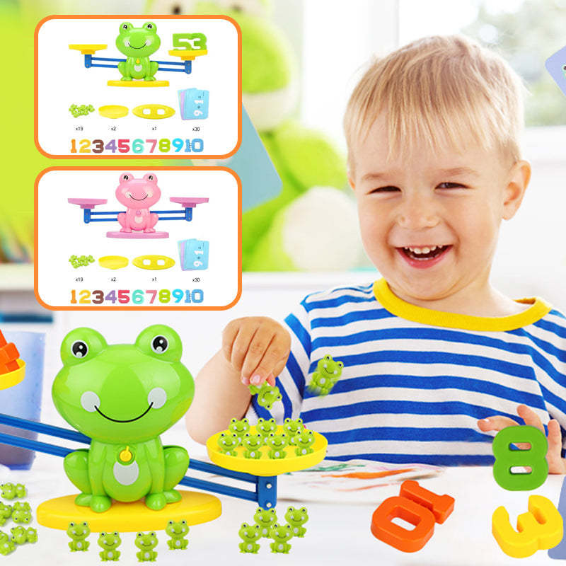 Jouets de comptage d'équilibre de grenouille d'âge préscolaire