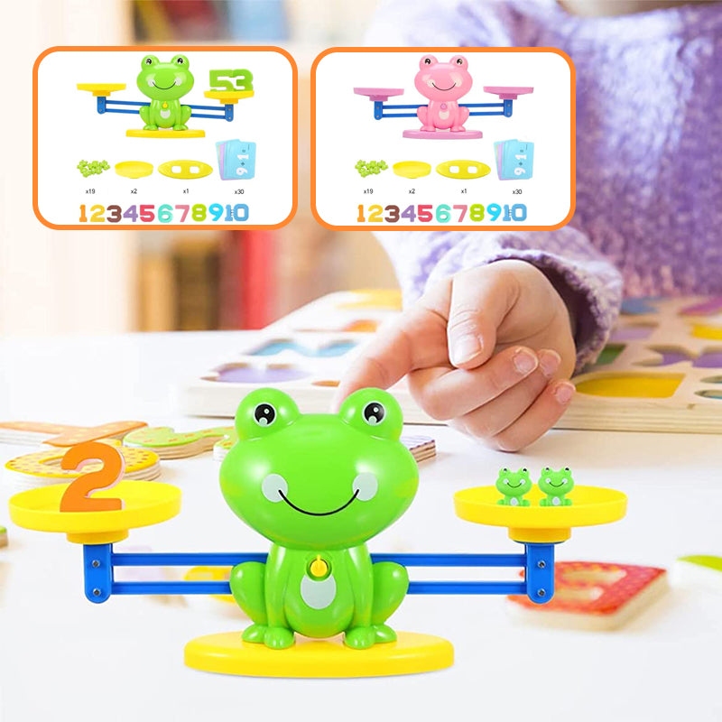 Jouets de comptage d'équilibre de grenouille d'âge préscolaire