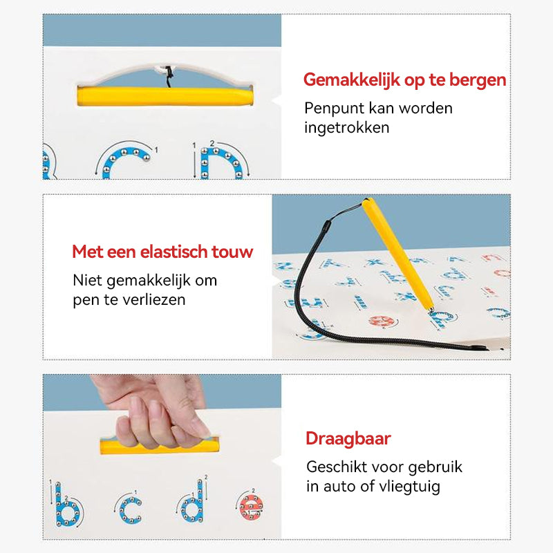 2-in-1 dubbelzijdige magnetische alfabet-editie