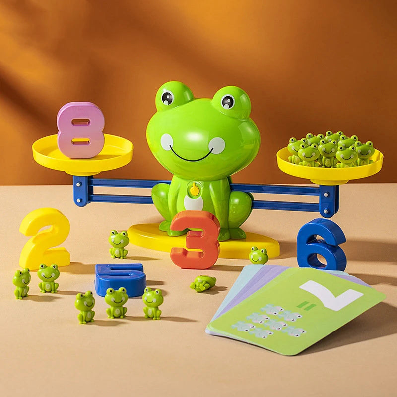 Jouets de comptage d'équilibre de grenouille d'âge préscolaire