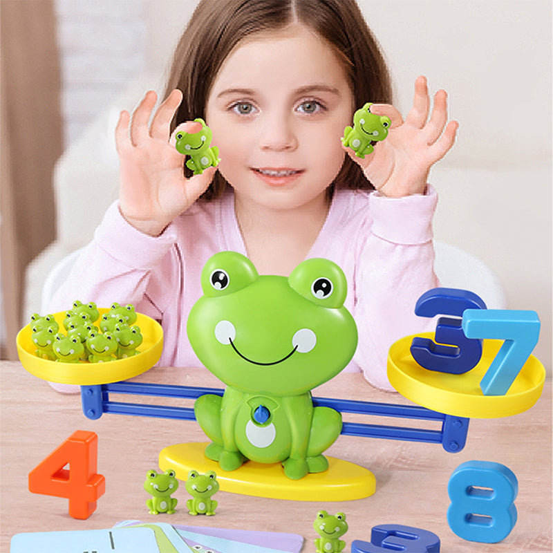 Jouets de comptage d'équilibre de grenouille d'âge préscolaire