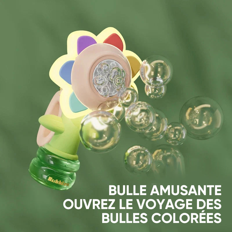 Jouet Portable Électrique à Bulles en Forme de Tournesol