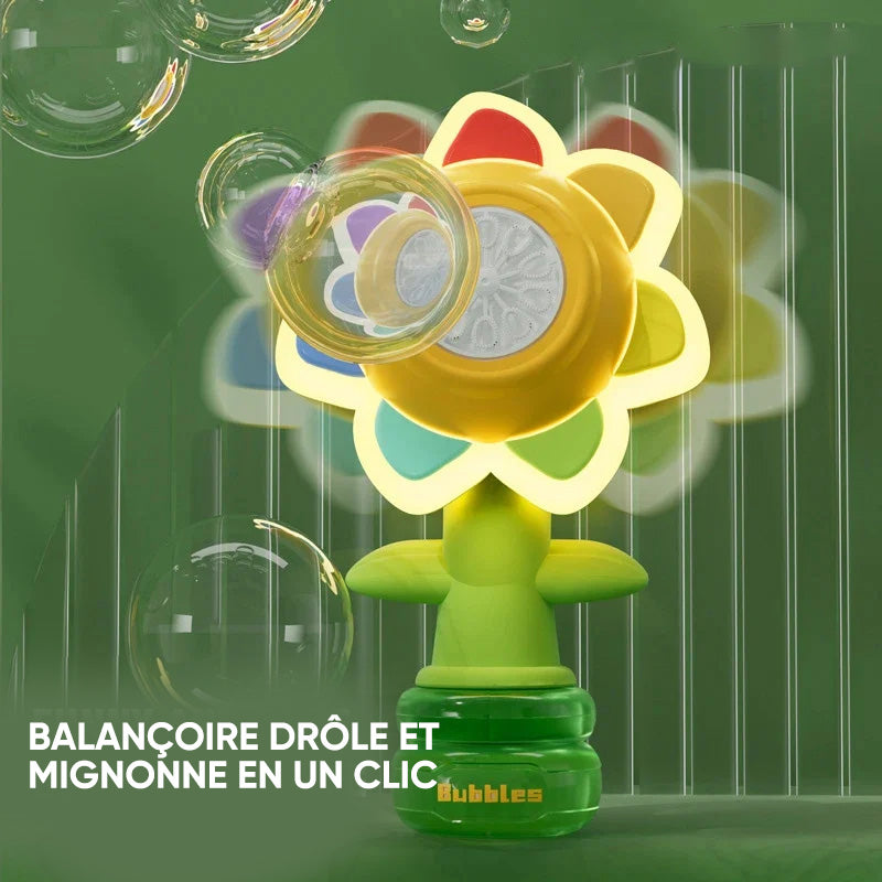 Jouet Portable Électrique à Bulles en Forme de Tournesol