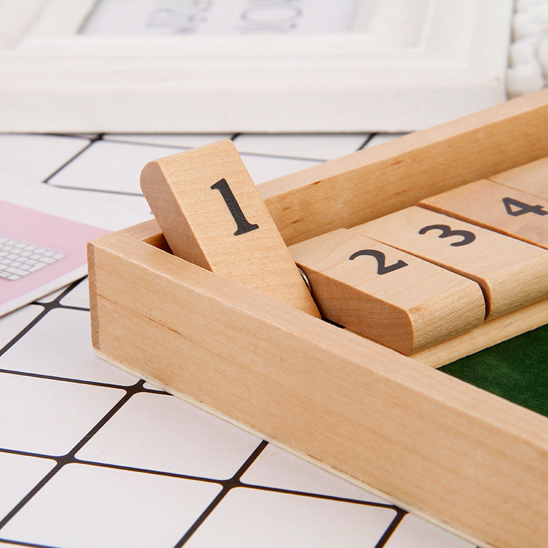 Shut The Box Spel - Leuk Wiskundig Tafelspel voor Volwassenen & Kinderen