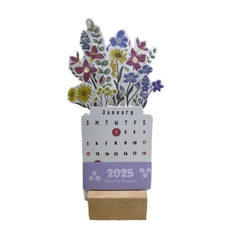 2025 bloeiende bloemen bureaukalender