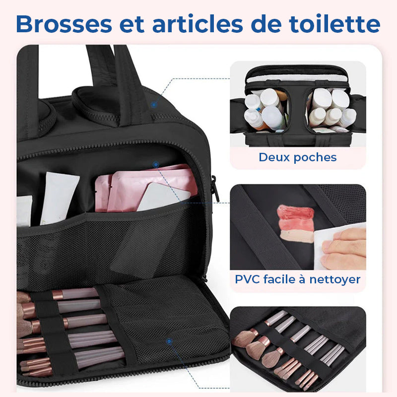 Trousse de maquillage de voyage multifonctionnelle 4 en 1