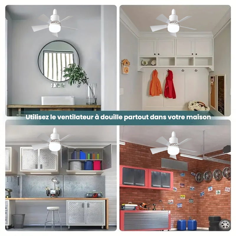 Ventilateur de plafond lumineux et frais avec télécommande