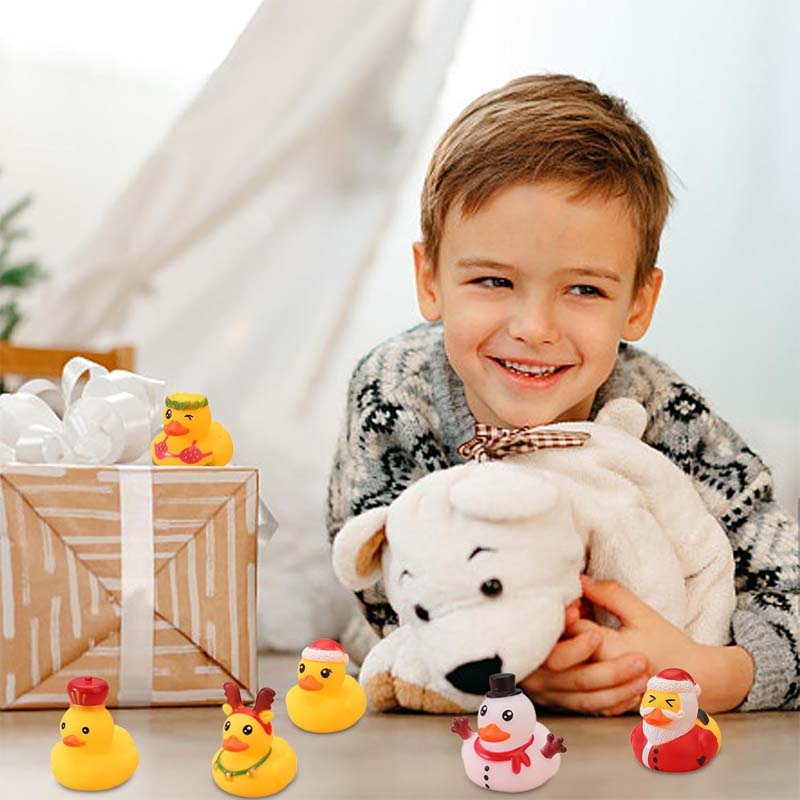 Calendrier de l'Avent 24 canards en caoutchouc de Noël