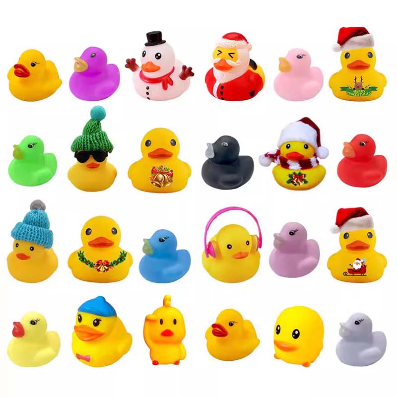 Calendrier de l'Avent 24 canards en caoutchouc de Noël