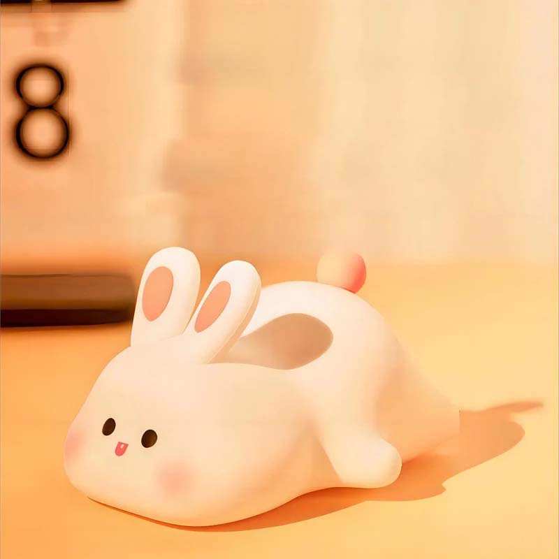 Veilleuse en silicone lapin grand visage