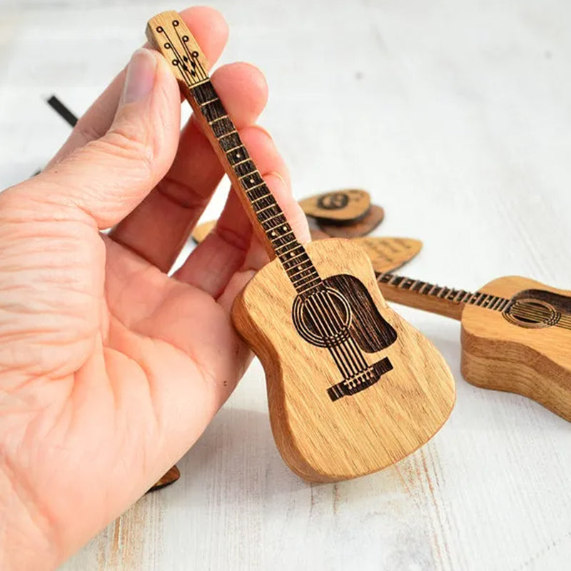 Houten pickbox voor akoestische gitaar