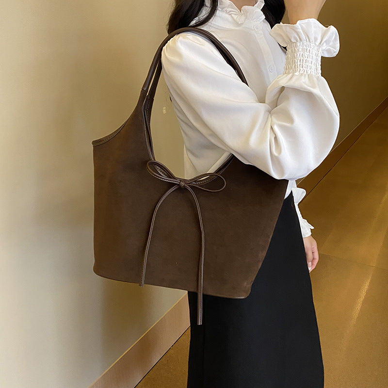 Sac à bandoulière élégant décoré d'un nœud pour femme