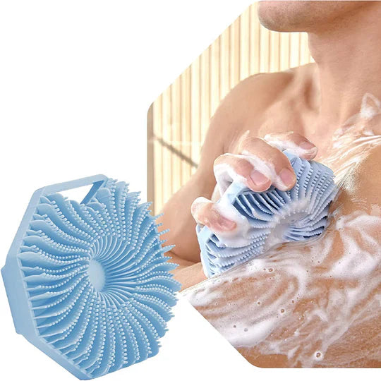 Brosse corporelle en silicone antimicrobienne pour la douche