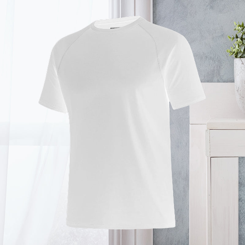 T-shirt à manches courtes et col rond pour homme, séchage rapide, style décontracté