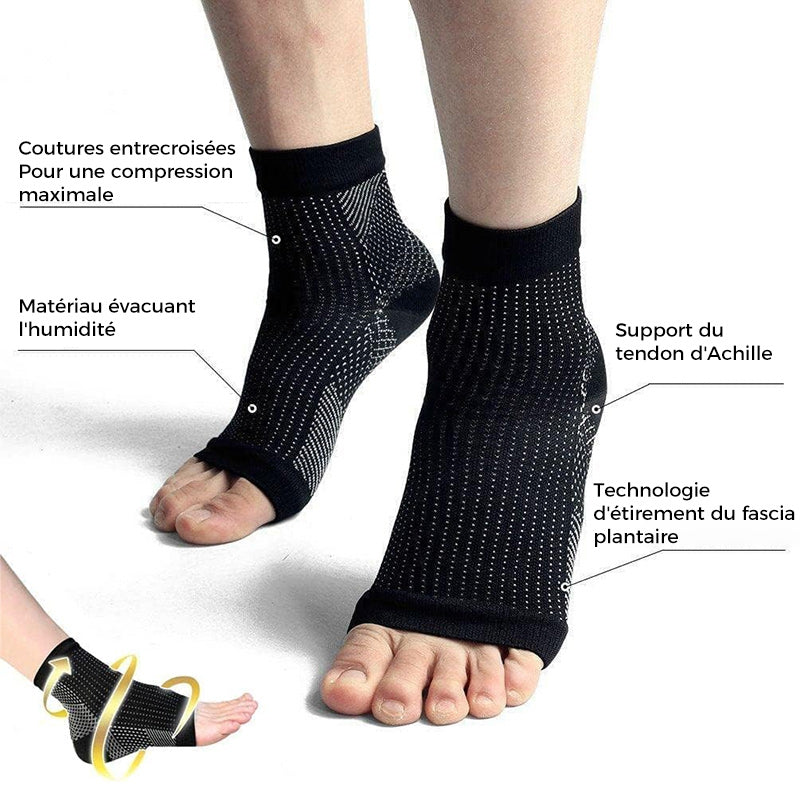 Chaussette de compression confortable pour les pieds anti-douleur