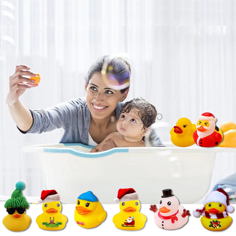 Calendrier de l'Avent 24 canards en caoutchouc de Noël