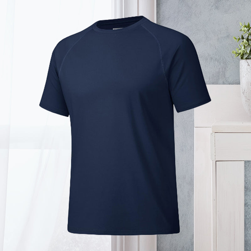 T-shirt à manches courtes et col rond pour homme, séchage rapide, style décontracté