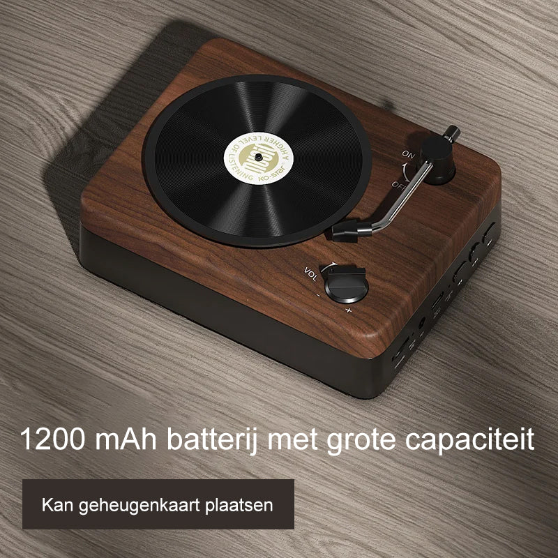 Retro houten bluetooth speaker