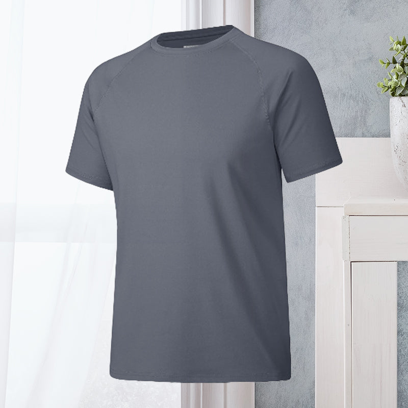 T-shirt à manches courtes et col rond pour homme, séchage rapide, style décontracté