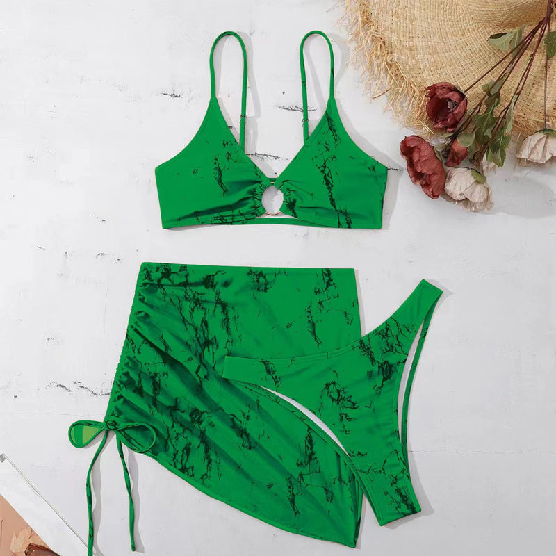 Maillot de bain fendu imprimé pour femme