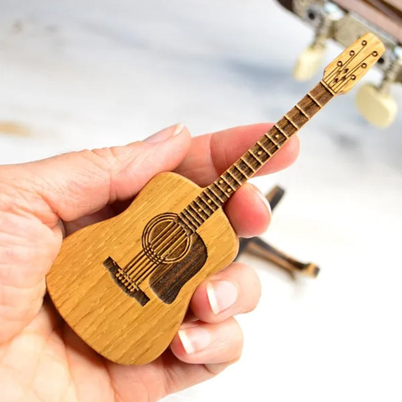 Houten pickbox voor akoestische gitaar