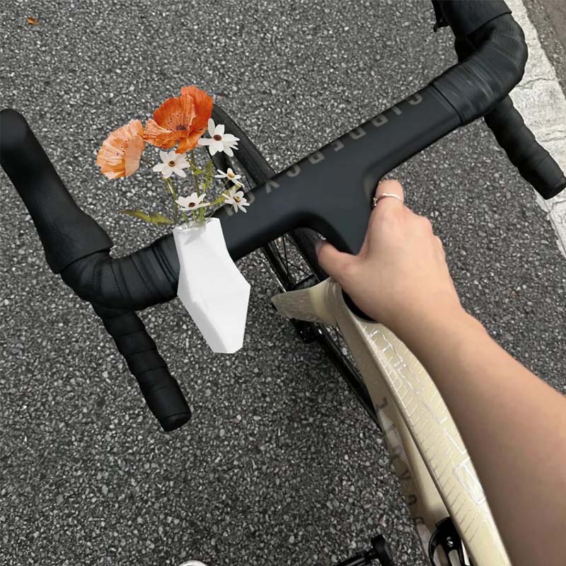 Vase à fleurs pour guidon de vélo