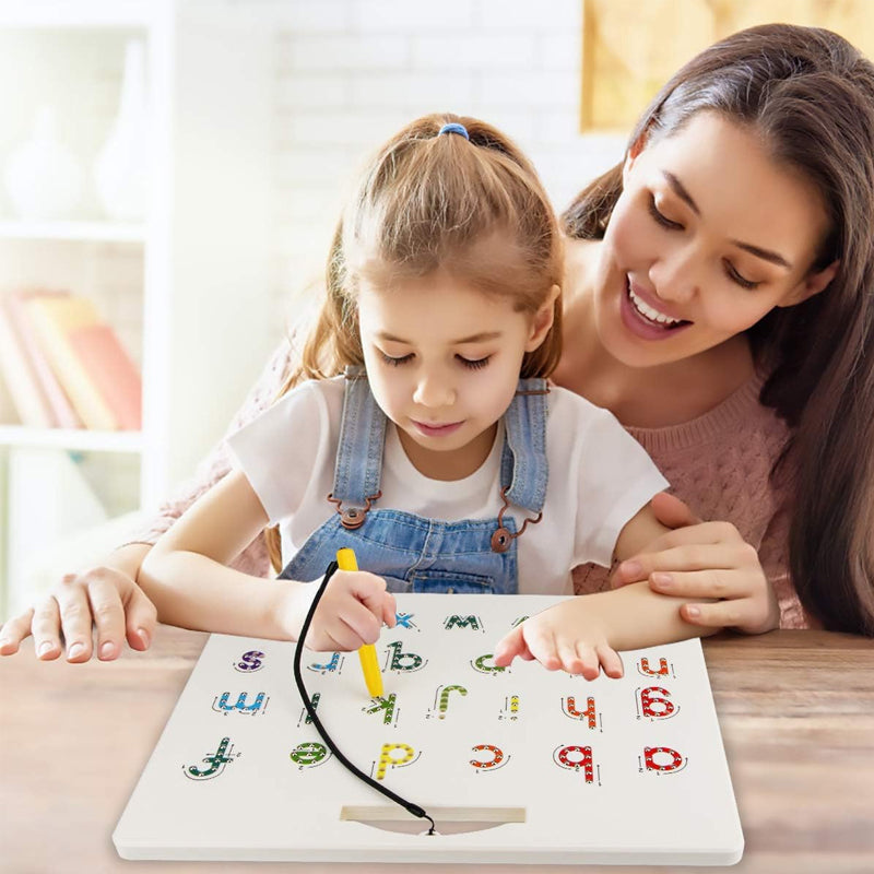 2-in-1 dubbelzijdige magnetische alfabet-editie