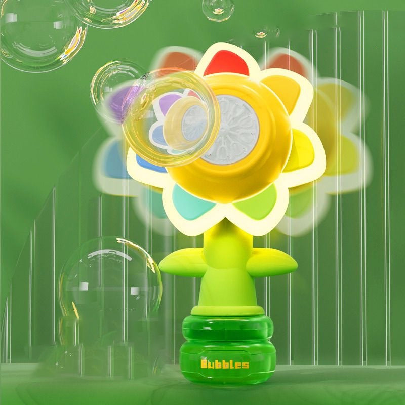 Jouet Portable Électrique à Bulles en Forme de Tournesol