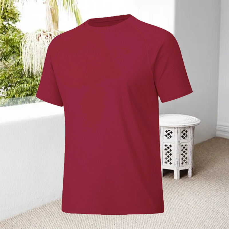 T-shirt à manches courtes et col rond pour homme, séchage rapide, style décontracté