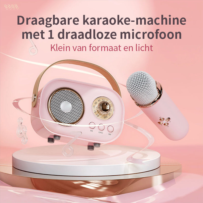 Mini Karaoke-machine met draadloze microfoon