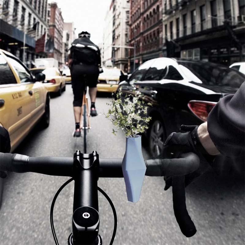 Vase à fleurs pour guidon de vélo