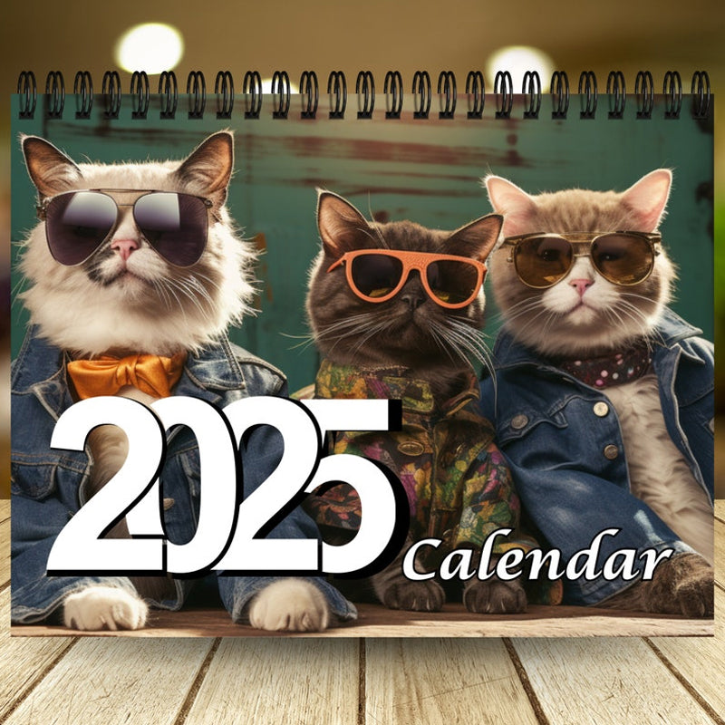 Calendrier/cadeau élégant pour chats 2025 pour les amoureux des chats