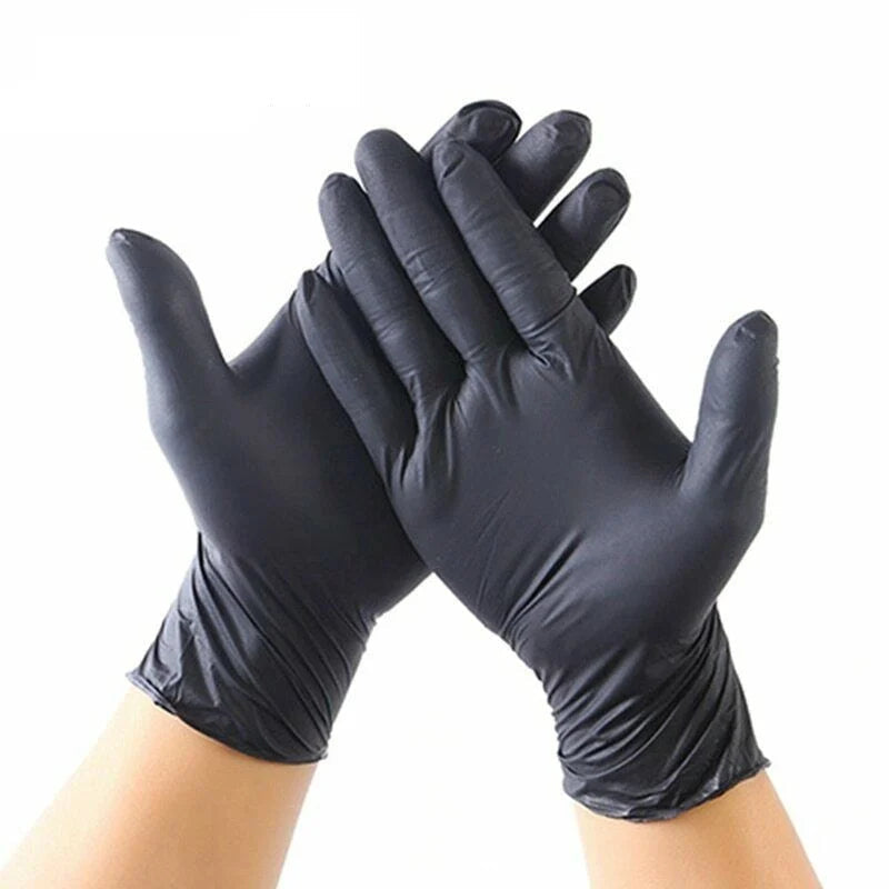 100 pièces de gants jetables en nitrile noir