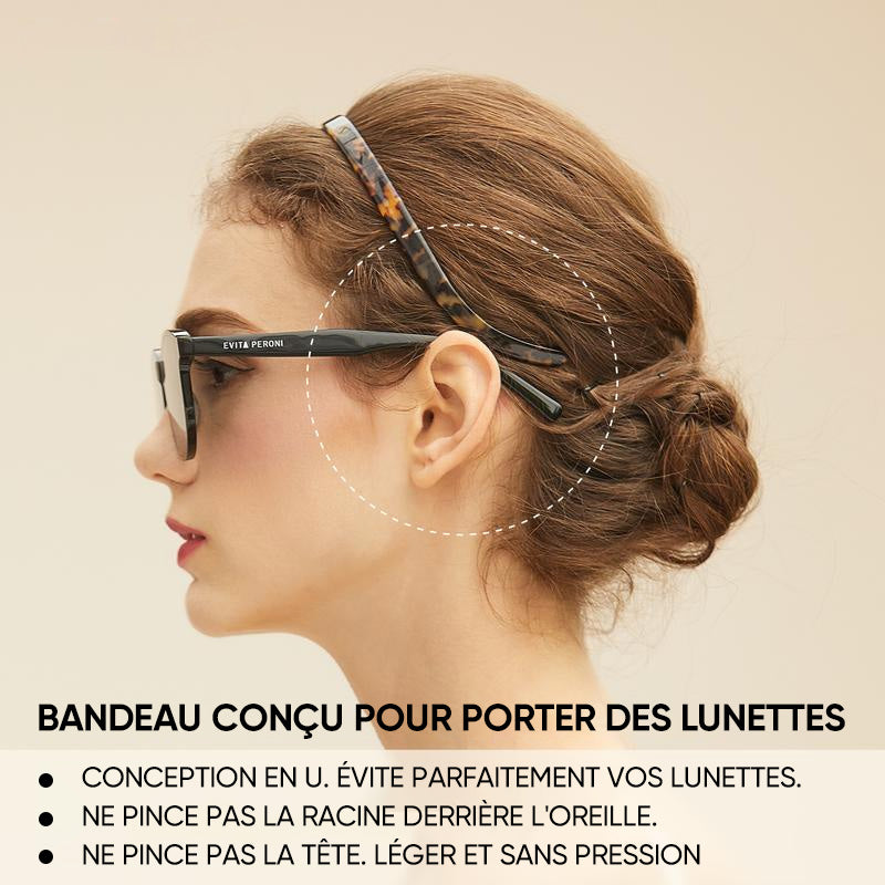 Bandeau pour cheveux conçu pour les bandeaux de lunettes pour femmes