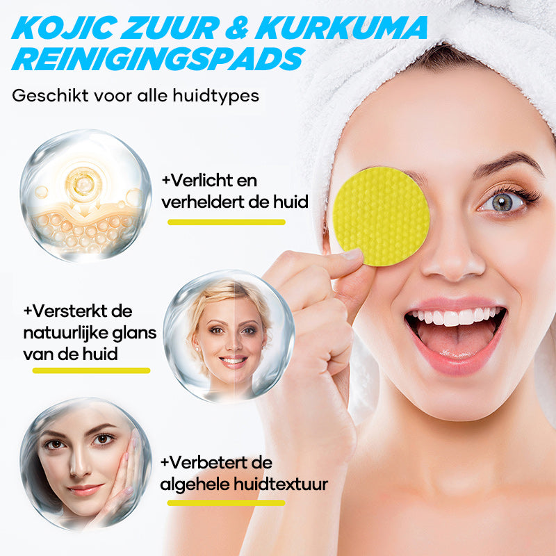 Kurkuma reinigende exfoliërende pads