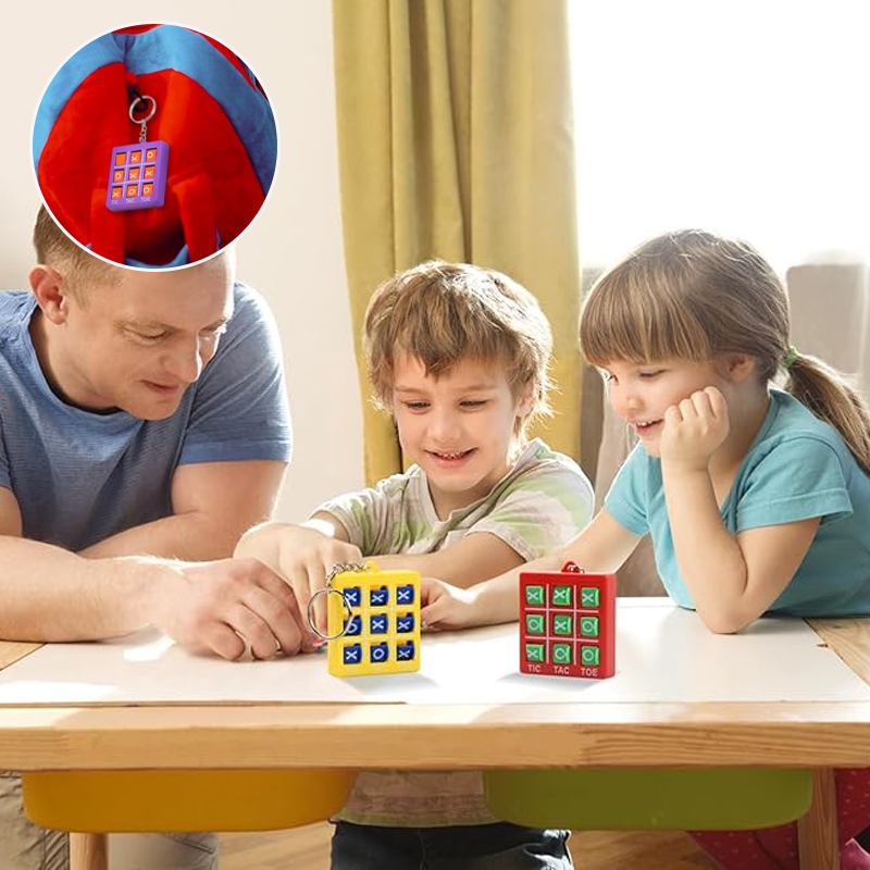 Cadeaux de porte-clés Tic-Tac-Toe pour enfants