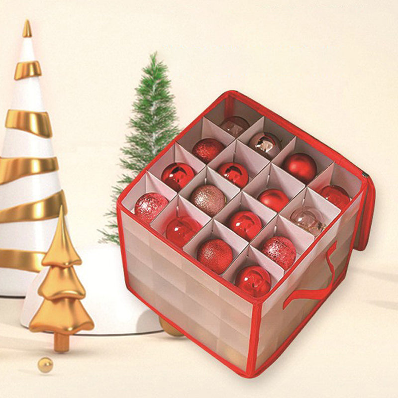 Boîte de rangement pour boules de Noël avec compartiments