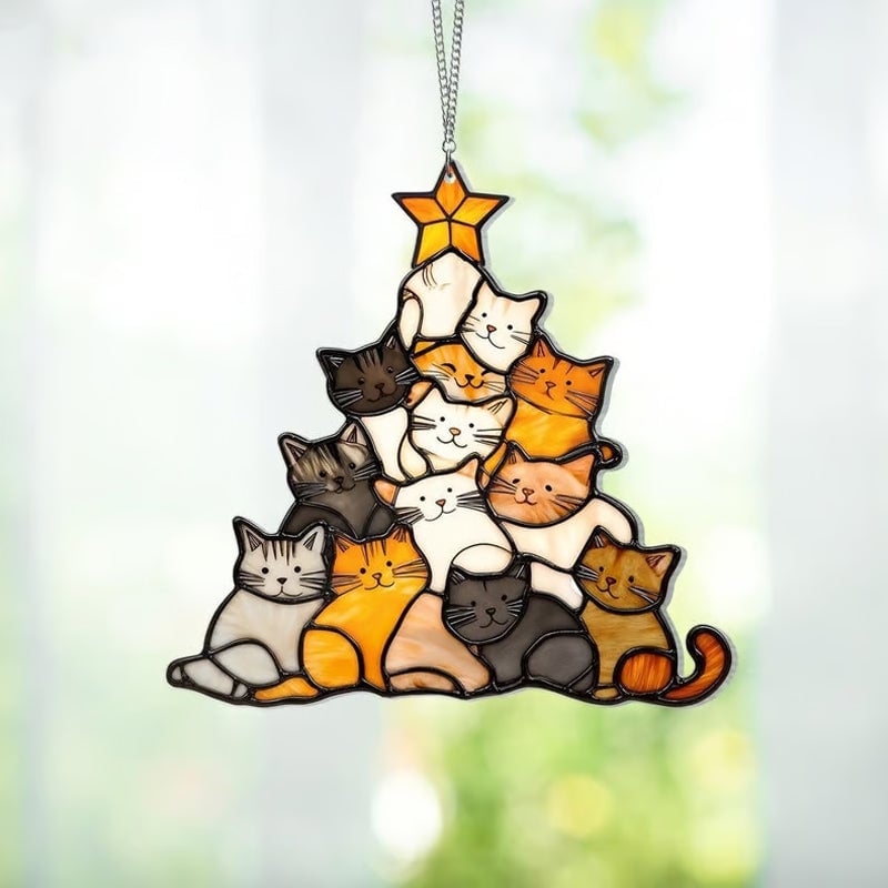 Kerstboomversiering in de vorm van een kat