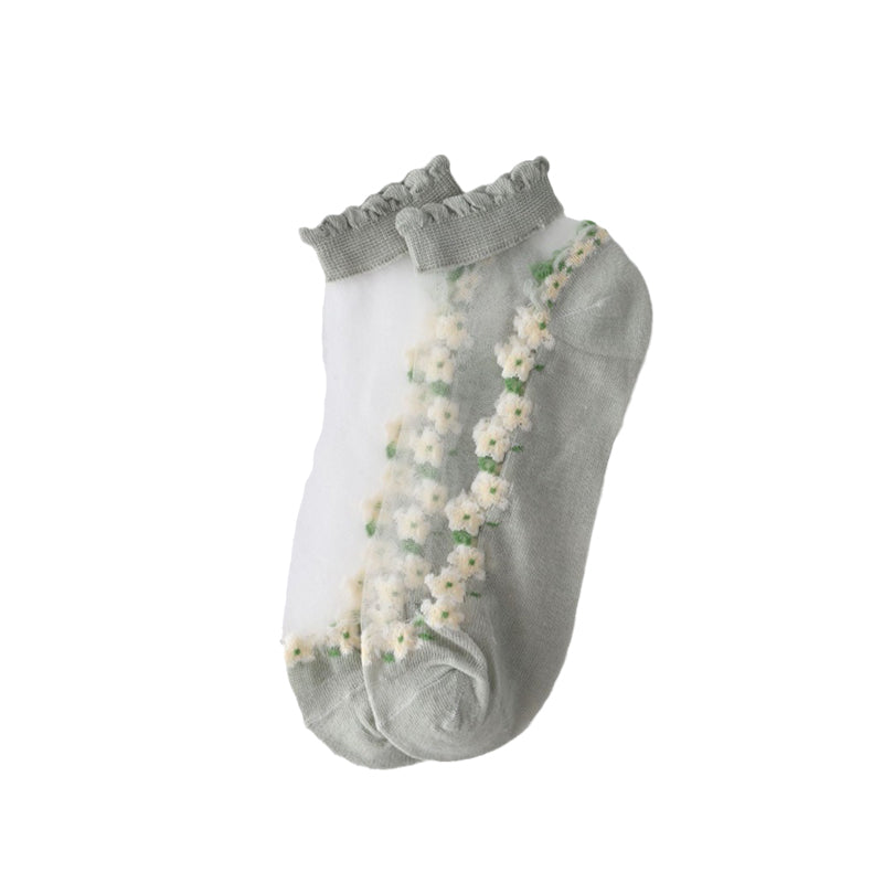 Chaussettes respirantes à motif floral d'été