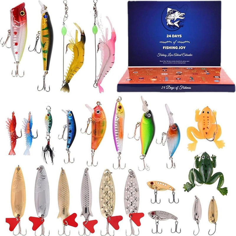 Voorverkoop>>24 Dagen Kerstmis Aftellen Vis Tackle Set