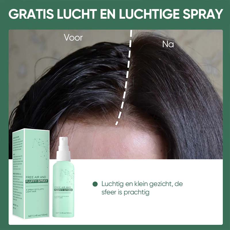 Magische droge haarspray