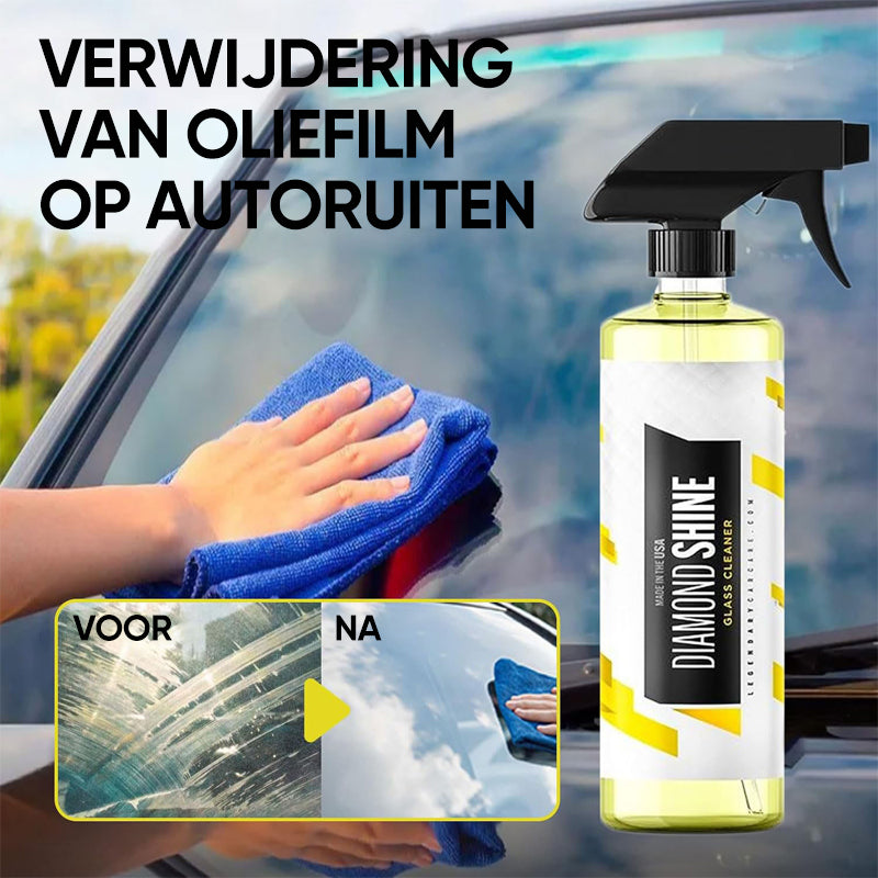 Glanzende autoglasreiniger