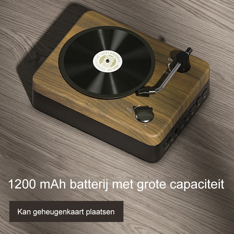 Retro houten bluetooth speaker