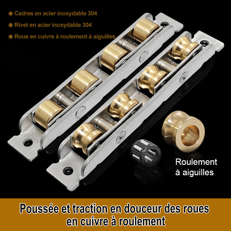 Poulie en Acier Inoxydable et en Cuivre (2 pièces)