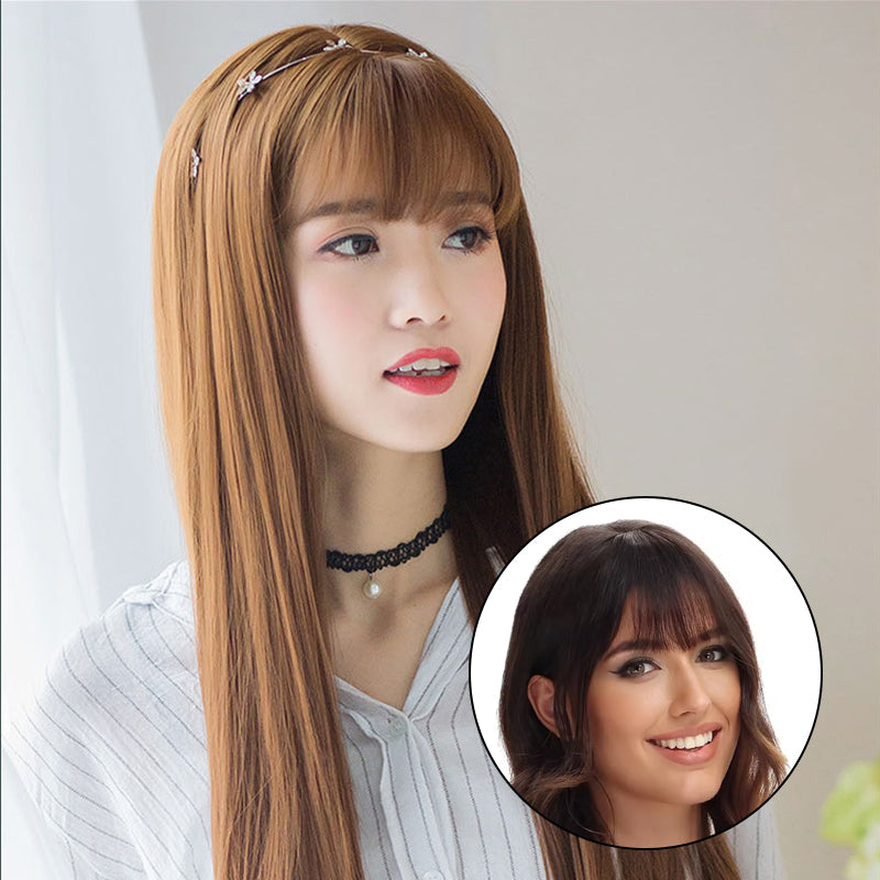 Naadloze 3D Clip-In Bangs haarverlenging