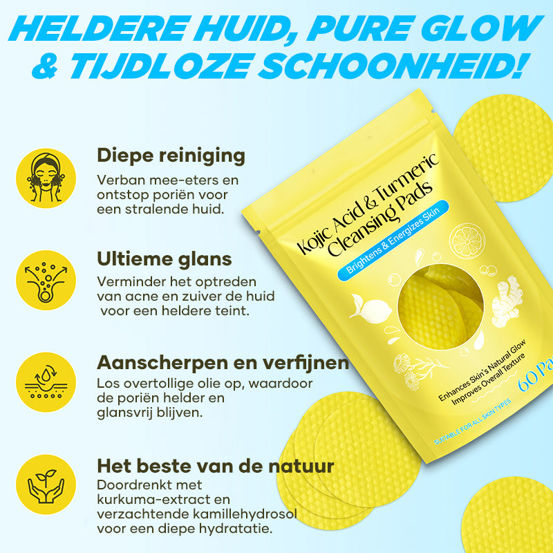 Kurkuma reinigende exfoliërende pads