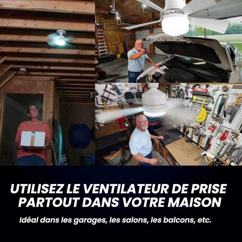 Ventilateur de plafond lumineux et frais avec télécommande