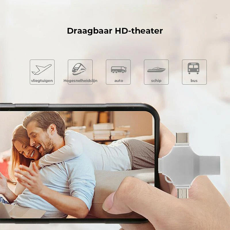 Vier-in-één multifunctionele mobiele telefoon U Disk