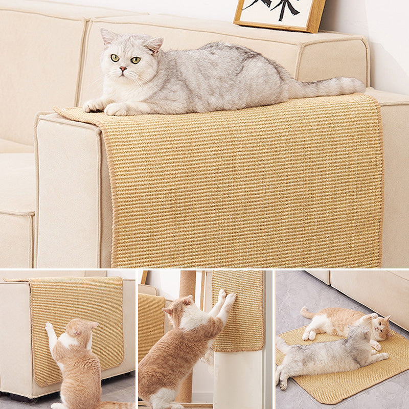 Tapis griffoir pour chat en sisal naturel