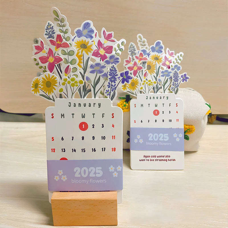 2025 bloeiende bloemen bureaukalender